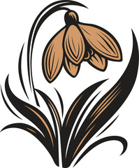Snowflower stylized vector