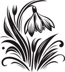 Snowflower stylized vector