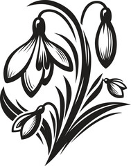 Snowflower stylized vector
