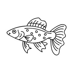 molly fish icon, molly fish vector illustration-simple illustration of molly fish, perfect for molly fish logos and icons