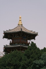Ancient pavilion building of Xingqing Palace in the Tang Dynasty