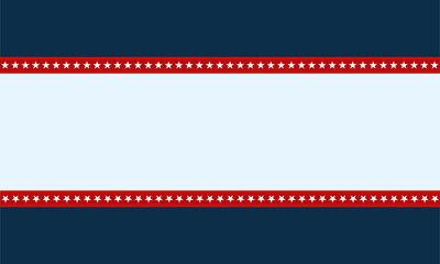 Vector background in blue, red and white colors. The upper and lower parts of the image are dark blue, and in the middle is a white rectangle with red stripes at the top and bottom. On the red stripes