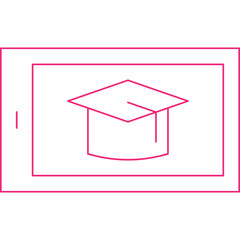 E-Learning icon single vector illustration