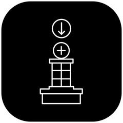 hospital icon design arrow down