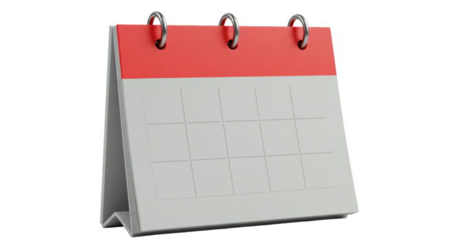 Isolated Desk Calendar