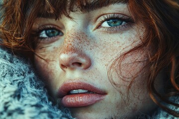 Stunning Portrait of a Freckled Beauty