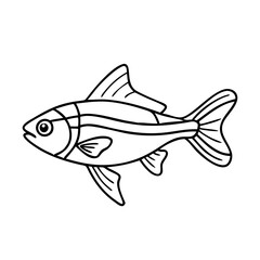 neon tetra fish icon, neon tetra fish vector illustration-simple illustration of neon tetra fish, perfect for neon tetra fish logos and icons