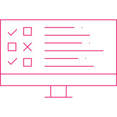 Online Test icon single vector illustration