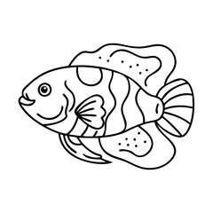 oscar fish icon, oscar fish vector illustration-simple illustration of oscar fish, perfect for oscar fish logos and icons