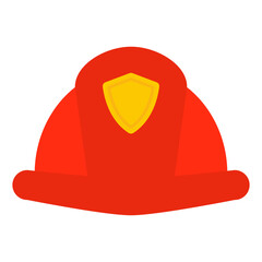 Fototapeta premium Fireman helmet. Protective firefighter helmet. Vector illustration isolated on white.