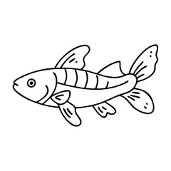 otocinclus fish icon, otocinclus fish vector illustration-simple illustration of otocinclus fish, perfect for otocinclus fish logos and icons