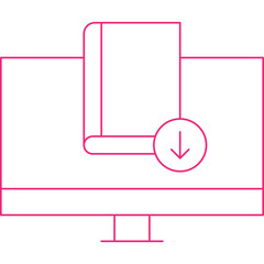 Download EBook icon single vector illustration