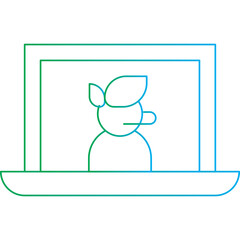 Online Counselling icon single vector illustration