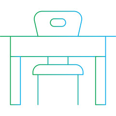 Student Desk icon single vector illustration