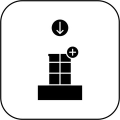 hospital icon design arrow down