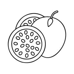 passion fruit icon, passion fruit vector illustration-simple illustration of passion fruit, perfect for passion fruit logos and icons