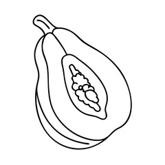 pawpaw fruit icon, pawpaw fruit vector illustration-simple illustration of pawpaw fruit, perfect for pawpaw fruit logos and icons