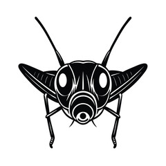 grasshopper face vector art silhouette