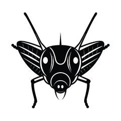 grasshopper face vector art silhouette