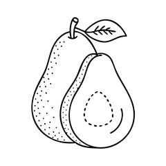 pear icon, pear vector illustration-simple illustration of pear, perfect for pear logos and icons