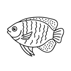 pearl gourami fish icon, pearl gourami fish vector illustration-simple illustration of pearl gourami fish, perfect for pearl gourami fish logos and icons