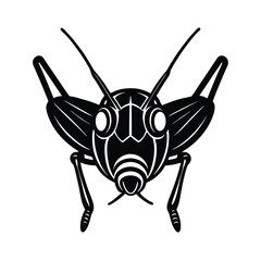grasshopper face vector art silhouette