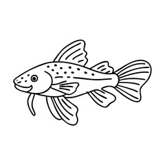 plecostomus fish icon, plecostomus fish vector illustration-simple illustration of plecostomus fish, perfect for plecostomus fish logos and icons