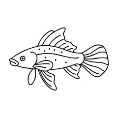 plecostomus fish icon, plecostomus fish vector illustration-simple illustration of plecostomus fish, perfect for plecostomus fish logos and icons