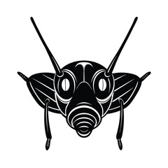 grasshopper face vector art silhouette
