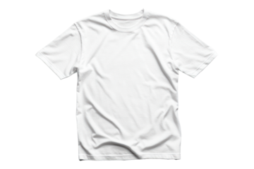 A simple white men's classic t-shirt displayed flat on a white background, featuring a clean, minimalistic design with no visible logos or prints.