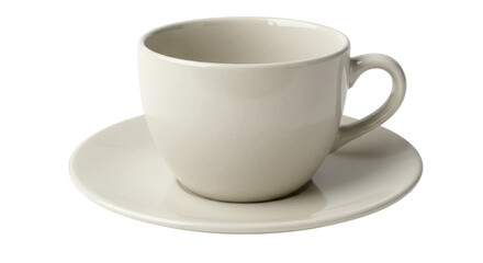Isolated Coffee Cup and Saucer