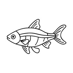 rasbora fish icon, rasbora fish vector illustration-simple illustration of rasbora fish, perfect for rasbora fish logos and icons