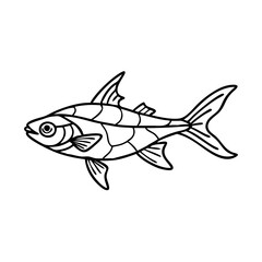 rasbora fish icon, rasbora fish vector illustration-simple illustration of rasbora fish, perfect for rasbora fish logos and icons