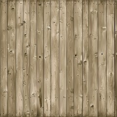 Fototapeta premium A seamless high-resolution texture of weathered light brown vertical wooden planks ideal for rustic backgrounds or design projects needing a natural wood grain pattern.