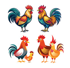 A close-up view of a white hen near a chicken coop during golden hour in a rural backyard setting, Golden hen stands in rural farm setting near barn
