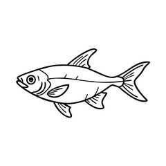 rummy nose tetra fish icon, rummy nose tetra fish vector illustration-simple illustration of rummy nose tetra fish, perfect for rummy nose tetra fish logos and icons