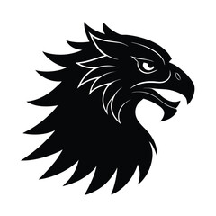 griffin head vector art silhouette