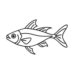 rummy nose tetra fish icon, rummy nose tetra fish vector illustration-simple illustration of rummy nose tetra fish, perfect for rummy nose tetra fish logos and icons