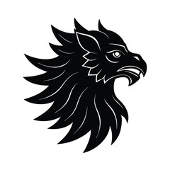 griffin head vector art silhouette