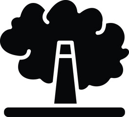 Air Pollution Solid Icon Style 