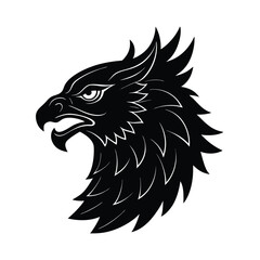 griffin head vector art silhouette