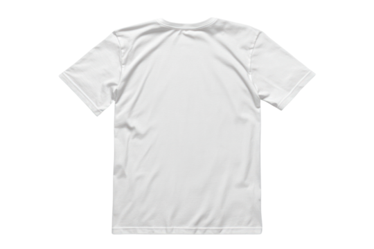 A white men's classic t-shirt folded neatly on a white background, showcasing the crisp lines and high-quality fabric. The shirt is free from any branding