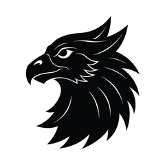 griffin head vector art silhouette