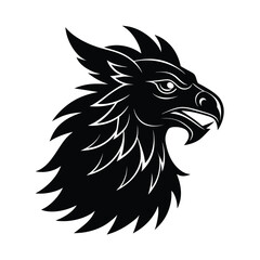 griffin head vector art silhouette