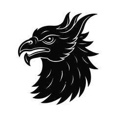 griffin head vector art silhouette