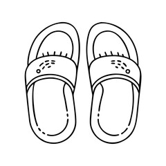slippers icon, slippers vector illustration-simple illustration of slippers, perfect for slippers logos and icons