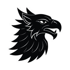 griffin head vector art silhouette