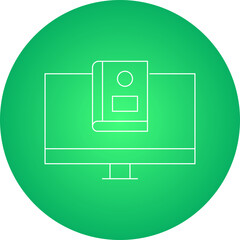 Online Library icon single vector illustration