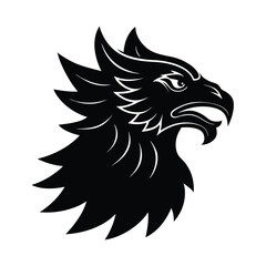 griffin head vector art silhouette