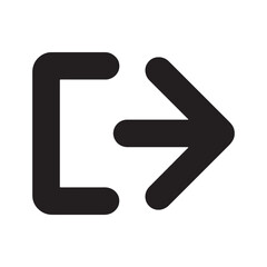 Logout Icon Representing User Sign-Out and Account Exit Editable Vector Illustration isolated on a white background